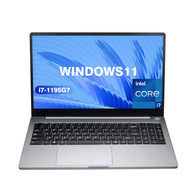 2026 15.6 Inch Office Business Laptop Intel I7-1195G7 16GB RAM 512GB SSD Windows 11 Metal Body Backlit Keyboard for Wholesale PC