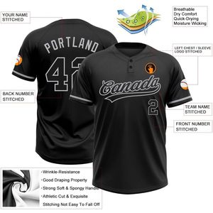 Camisetas personalizadas de béisbol y softball de dos botones para hombres, mujeres, jóvenes, camisetas personalizadas con logotipo de número de nombre cosido - Product Image 1