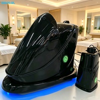 Nouvelle capsule de sauna et spa noire au design populaire pour salon et bien-être, relaxation corporelle