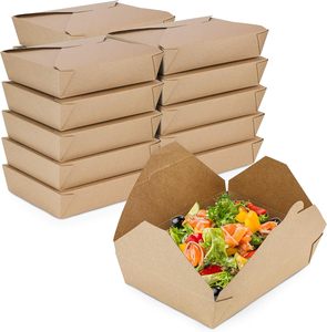 Caja de Papel Kraft Desechable Personalizada para Empacar Alimentos, Caja para Llevar Comida, Caja para Sándwiches Personalizada, Contenedor para Sándwiches - Product Image 1