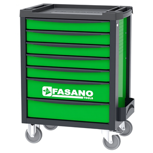 Carrito de Herramientas Fasano de 7 Cajones con Superficie de ABS, Color Verde - Product Image 2