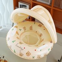 En stock Bouée de natation pour bébé avec siège sous les aisselles et auvent, rose, forme ronde, pour nourrissons et tout-petits, vente chaude