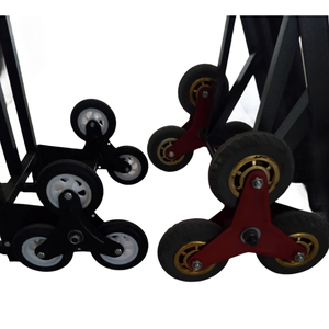 Re a sei ruote scala arrampicata auto per la movimentazione bagagli e manufatti carrello pieghevole rimorchio con piattaforma al piano di sotto di supporto - Product Image 5