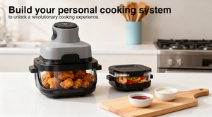 <span class=keywords><strong>Friteuse</strong></span> à air 4-en-1 en verre, non toxique, avec récipients en verre de 4 et 1,5 L avec couvercles, compatible micro-ondes, congélateur et lave-vaisselle, pour une cuisson maximale croustillante, friture, cuisson et récroustillage - Product Image 6
