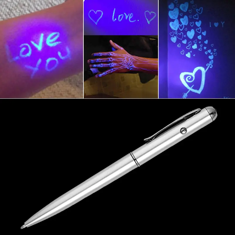 Custom Logo Promotionele Magic Onzichtbare Inkt Uv Licht Pen