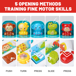 Jouet éducatif Montessori en plastique pour bébé Zhorya Animal Button <span class=keywords><strong>Popup</strong></span> Hide and Seek, développe la motricité fine - Product Image 4