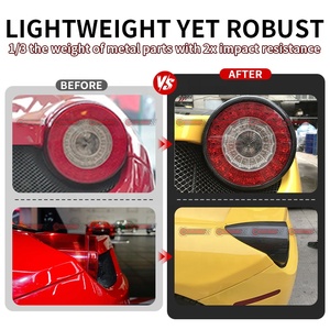 Cubierta de Luz Trasera de Fibra de Carbono de Calidad Brillante, Piezas de Auto OEM para Ferrari 458 - Product Image 2