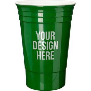 Gobelets en plastique PP réutilisables de 16 oz personnalisés avec logo de marque pour Beer Pong, fêtes, camping, gobelet rouge - Product Image 3