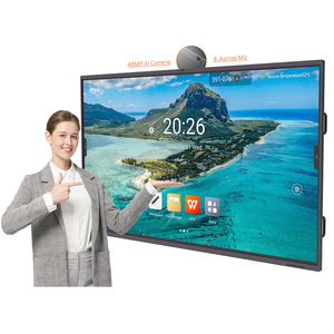 หน้าจอแสดงผลแบบอินเทอร์แอคทีฟ LCD ขนาด 65 นิ้ว ความละเอียด 4K รองรับการสัมผัสหลายจุด พร้อมระบบปฏิบัติการ Android 14.0 และปากกาแม่เหล็กอัจฉริยะ สำหรับใช้ในห้องเรียน - Product Image 1