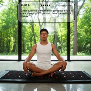 190*80cm Home Fitness Yoga Mat Health Line Sleep Mattress for Relaxation & Relieve Fatigue Gemstone Therapy Heating Pad - Product Image 2