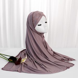 Pañuelo de jersey elástico para mujer, hiyab musulmán con pedrería y cordón, hiyab instantáneo premium con diamantes, tudung poncho hiyab - Product Image 6