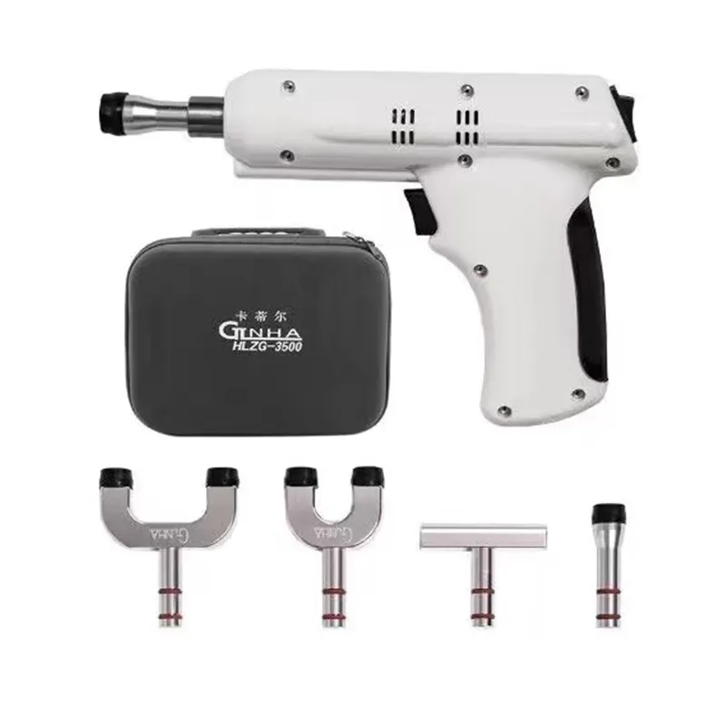 Pistola de massagem elétrica, ferramenta de correção de massagem cervical de pulso micro-corrente com quatro sondas