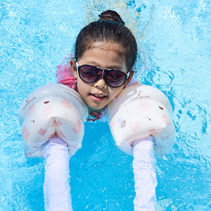 Brazalete de natación con doble airbag, diseño de conejo y oso de dibujos animados, para niños y adultos, flotadores de natación XLE-19 - Product Image 2