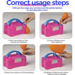 ปั๊มลมลูกโป่งไฟฟ้าแบบพกพาสำหรับมืออาชีพอุปกรณ์เสริมวาเลนไทน์ - Product Image 3