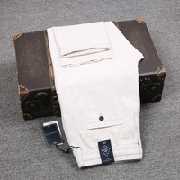 Pantalon d'été fin 100 % coton pour homme, coupe droite, ample, respirant, frais, tout en coton, pantalon décontracté haut de gamme pour homme