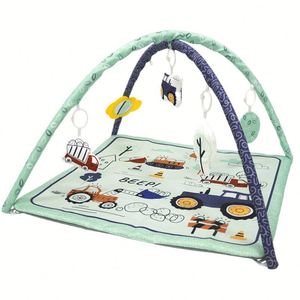 Tapis d'éveil pour bébé avec 6 jouets détachables pour le développement sensoriel et motorien par étapes - Product Image 5