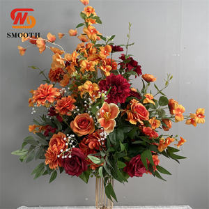 Boule de fleurs artificielles en soie lisse, faite à la main, imperméable, pour table - Taille personnalisable pour Noël et la rentrée scolaire - Product Image 2