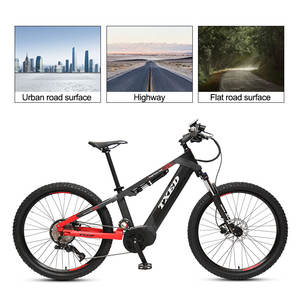 Bicicleta Eléctrica de Montaña TXED de 27.5 Pulgadas, 36V/250W, Motor <span class=keywords><strong>Central</strong></span>, 10 Velocidades, Suspensión, Batería de Litio de 13Ah, <span class=keywords><strong>Amortiguador</strong></span> Deportivo - Product Image 2