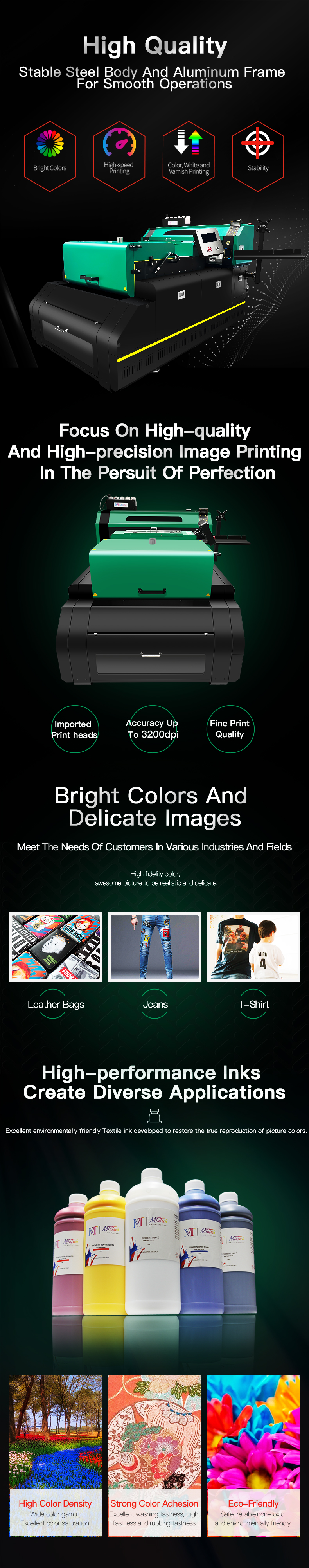 Different Co<i></i>nfigurations Available MT MTuTech i3200 (2 head) 4 head  inkjet dtf printer direct to pet film printer film