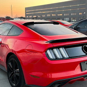 Ford Mustang Rear Trunk <b>Wing</b> 2015-2022 Piano <b>Black</b> Carbon Fiber Texture ABS Spoiler - Product Image 1