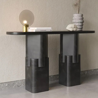 Console moderne en bois noir, meuble de salon, console d'entrée de luxe pour salon, personnalisable