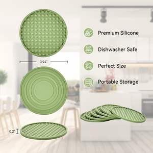 Posavasos de silicona con logotipo personalizado <span class=keywords><strong>GLEA</strong></span>, posavasos de goma personalizados para botellas de vino y tazas - Product Image 3