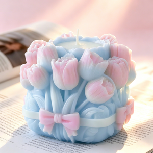 Bouquet de tulipes, bougie parfumée, cire de soja naturelle, cadeau souvenir, décoration de fête - Product Image 5