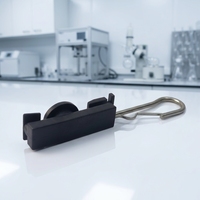 Großhandel Schwarze Kunststoff-FTTH-Drop-Kabelklemmen Spannklemme für Innenbereich Günstiger Preis Außenbereich Miniatur-Glasfaser-Drop-Kabel