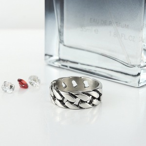 yunnique <b>Titanium</b> Steel Chain <b>Ring</b> Women's Punk Hollow Geometric Fashion Jewelry 210132 - Product Image 4