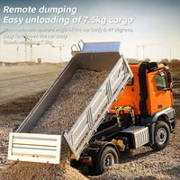 Kabolite K5701 1:14th Métal 4X4 RC Camion à benne basculante 2.4G Rc Ingénierie Dumper Basculement Seau Camion