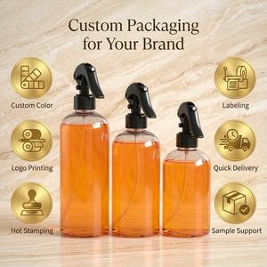 Custom Logo UV Printed 300-700ml PET Plastic Round Pump Sprayer Hand Trigger Perfume Essential Oil Salon Household Cleaning - Product Image 6