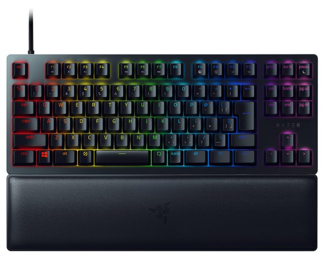 Razer Huntsman V2 Tenkeyless Gaming Keyboard Sound Dampeners Detachable Doubleshot PBT Keycap Ergonomic Gaming Keyboard