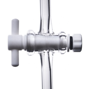 Two Way Straight Bore Glass <b>Stopcock</b> PTFE <b>Key</b> For Laboratory Use - Product Image 4