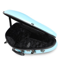 Étui rigide pour saxophone Moon-ASF Matt Blue RM White Black, sac à dos, poignée en cuir véritable, sangles en caoutchouc en fibre de verre