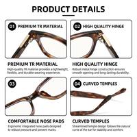 Gafas Ópticas Unisex Retro Cuadradas Sunray TR90 con Montura Completa, Bisagras Metálicas Doradas, Detalle de Remaches y Lentes Transparentes, Venta al por Mayor OEM