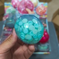 Mainan Squishy Transparan Buatan Tangan yang Laris Manis, Blok Bangunan TPR, Mainan Sensorik Pereda Stres, Bola Squishy