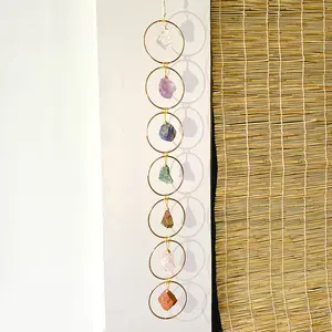 Wholesale High Quality Healing Crystal Wall Hanging Raw Crystal Chakra Wall Hanging Crystal Wall Hanging