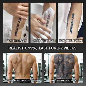 Tatouage Temporaire Semi Permanent Tatouage Étanche À La Sueur Dernière Pendant 2 Semaines Réaliste À Base De Plantes Anti-friction Tatouage Pour Le Dos Complet - Product Image 5