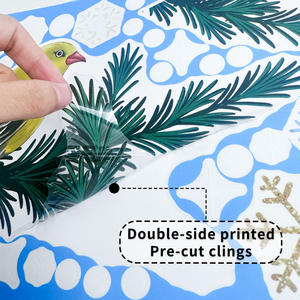 Hot Selling Self-adhesive Santa's House <b>Snowflake</b> Glass Window and Door <b>Decoration</b> Sticker Xmas Sticker - Product Image 4