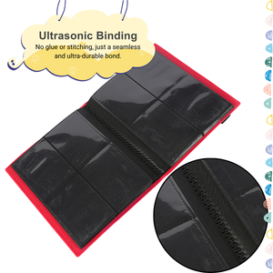 Album de cartes en plastique premium, 4 pochettes, 20 pages, capacité de 160 cartes 6x9cm, bricolage, imperméable, écologique, reliure ultrasonique, pour cartes à collectionner Pokémon - Product Image 5