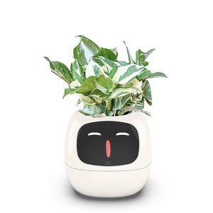 Mini <span class=keywords><strong>Maceta</strong></span> Inteligente de Plástico con Sensor Automático IA y Absorción de Agua para Escritorio Florero Inteligente para Planta Mascota Digital - Product Image 4