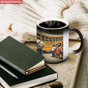 <b>Heat</b> <b>Changing</b> Ceramic <b>Mug</b> 11oz Frosted Black Sublimation Blank Daily Use Cup - Product Image 3