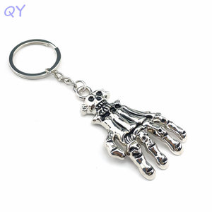 QY Custom Metal Key Chain Set Scary <b>Cute</b> Pumpkin Bat Skeleton <b>Keyring</b> Souvenir Gift for Halloween Gift - Product Image 6