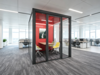 Parements modulaires modernes en verre insonorisés pour bureaux, écoles, gymnases, entrepôts, hôpitaux et usage domestique