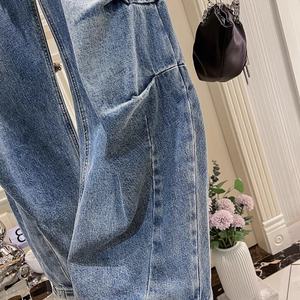 Jeans de Pierna Ancha y Cintura Alta para Mujer, 2025 |   Pantalones Vaqueros Retro de Marca de Moda con Tirantes Tejidos, Pantalones Casuales Holgados - Product Image 2