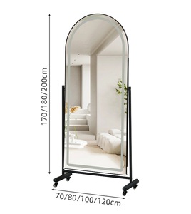 Espejo <span class=keywords><strong>de</strong></span> iluminación LED <span class=keywords><strong>de</strong></span> cuerpo completo inteligente portátil Espejo <span class=keywords><strong>de</strong></span> piso ajustable <span class=keywords><strong>de</strong></span> 360 ° con diseño moderno <span class=keywords><strong>de</strong></span> pantalla táctil - Product Image 5