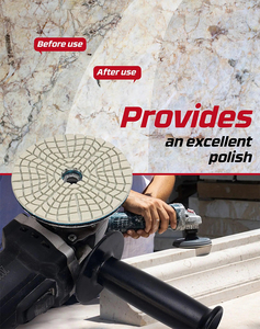 Disques de polissage <span class=keywords><strong>diamant</strong></span>és pour comptoirs et sols, 4 pouces, épaisseur 4 mm, usage humide, pour pierre, marbre, granit, quartz, terrazzo, béton, qualité OEM Fine - Product Image 3