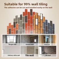 Panneaux muraux décoratifs légers et modernes en PU imperméable, imitation brique culturelle antique, pour villas et hôtels
