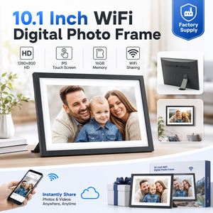 Marco de Fotos Digital Inteligente WiFi de 10.1 Pulgadas, Pantalla Táctil HD IPS, 16GB de Memoria, Compartir Fotos y Videos, para el Hogar, Regalo - Product Image 3
