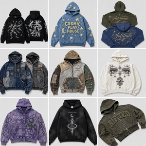 Sudadera con capucha morada desgastada OEM, estilo vintage, con estampado gráfico, diseño cropped y boxy, logotipo premium, de alta calidad para hombre. - Product Image 3